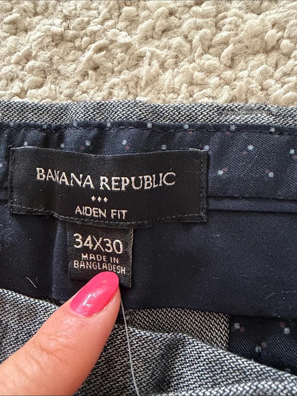 Banana Republic Gray Men's Dress Pants - 34/30